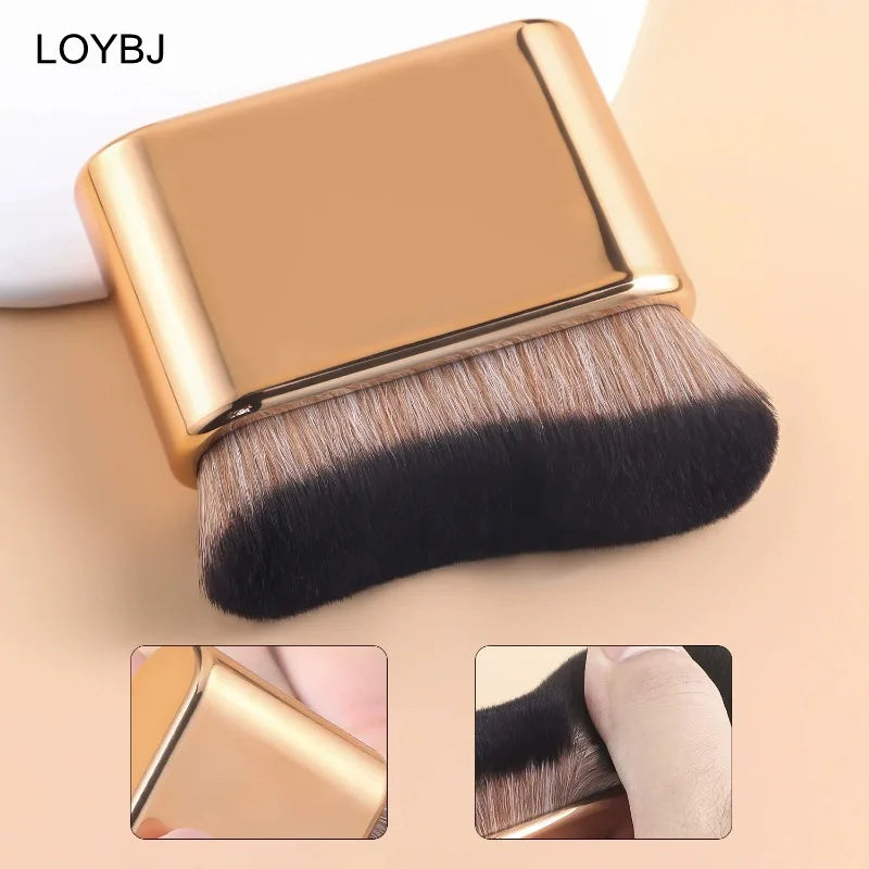Self Tanning Brush Gold Portable Makeup & Body Applicator Tool for Self Tan, Sunscreen, Neck & Leg