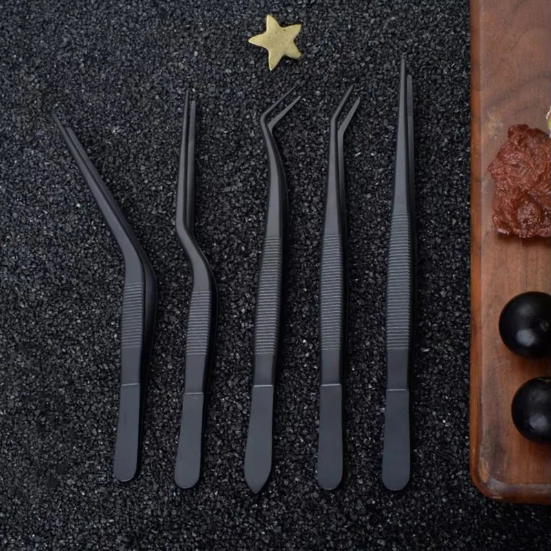 Stainless Steel Kitchen Tweezers Set for BBQ Food Prep and Picnic