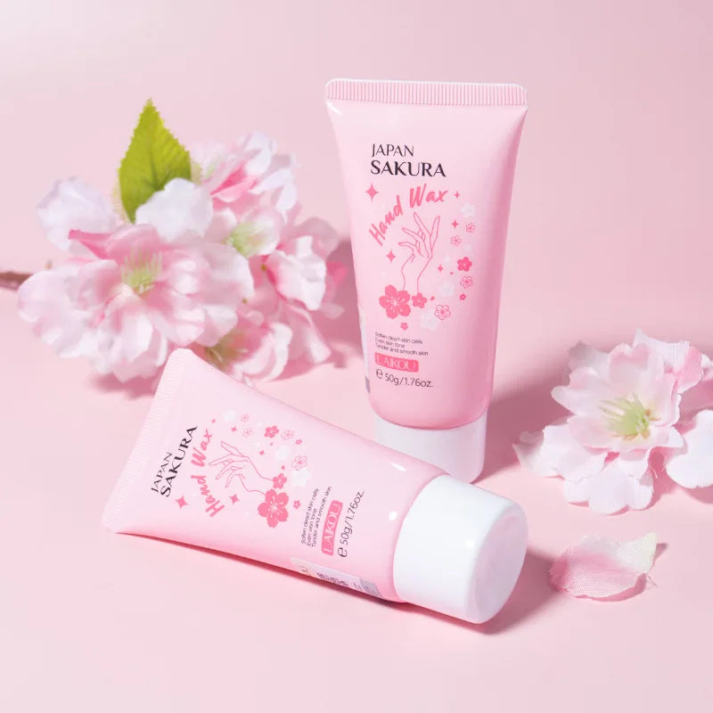 Moisturizing Hand Wax Exfoliator with Sakura Extract - Callus & Anti-Aging Hand Care