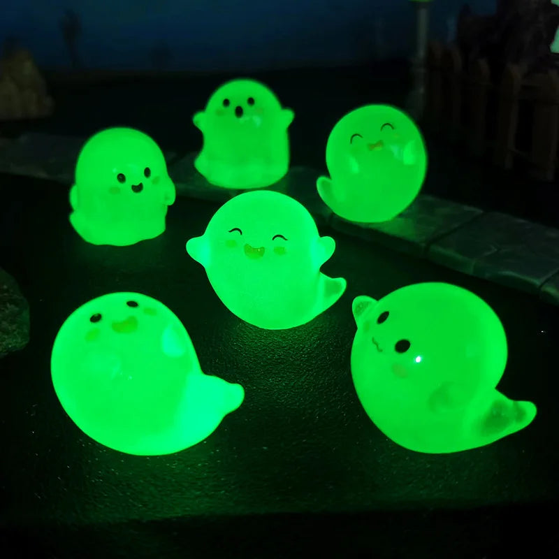 Luminous Mini Ghost & Devil Figures Halloween Decor Set - Home & Party Ornaments