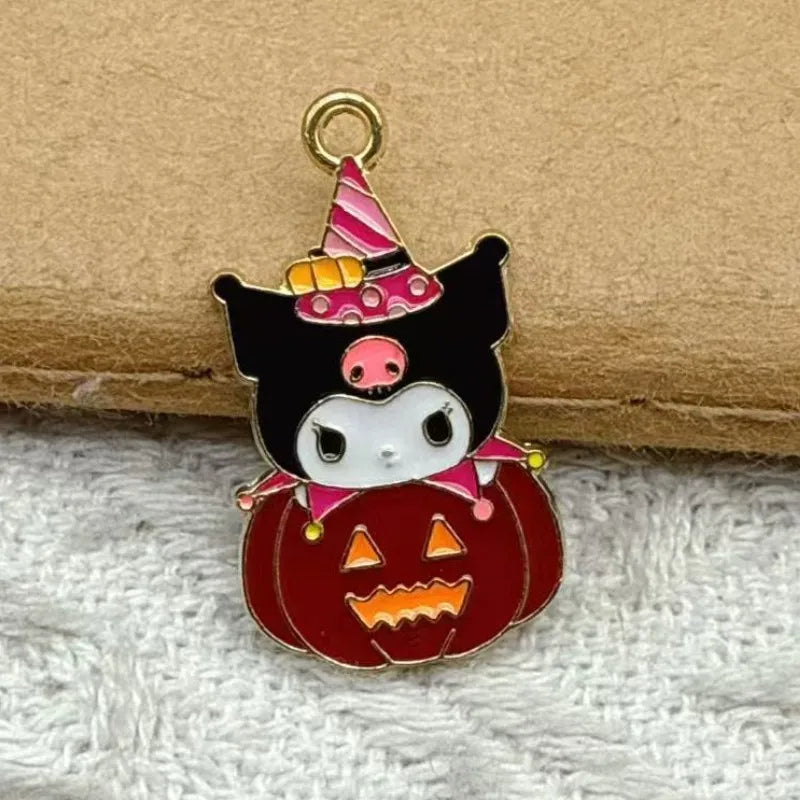Halloween Cat Alloy Charm Set for Earring Keychain DIY Jewelry Accessories