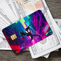 Waterproof Scratch-Resistant Card Stickers Set - 4PCS Decorative Hero Man Across Verse