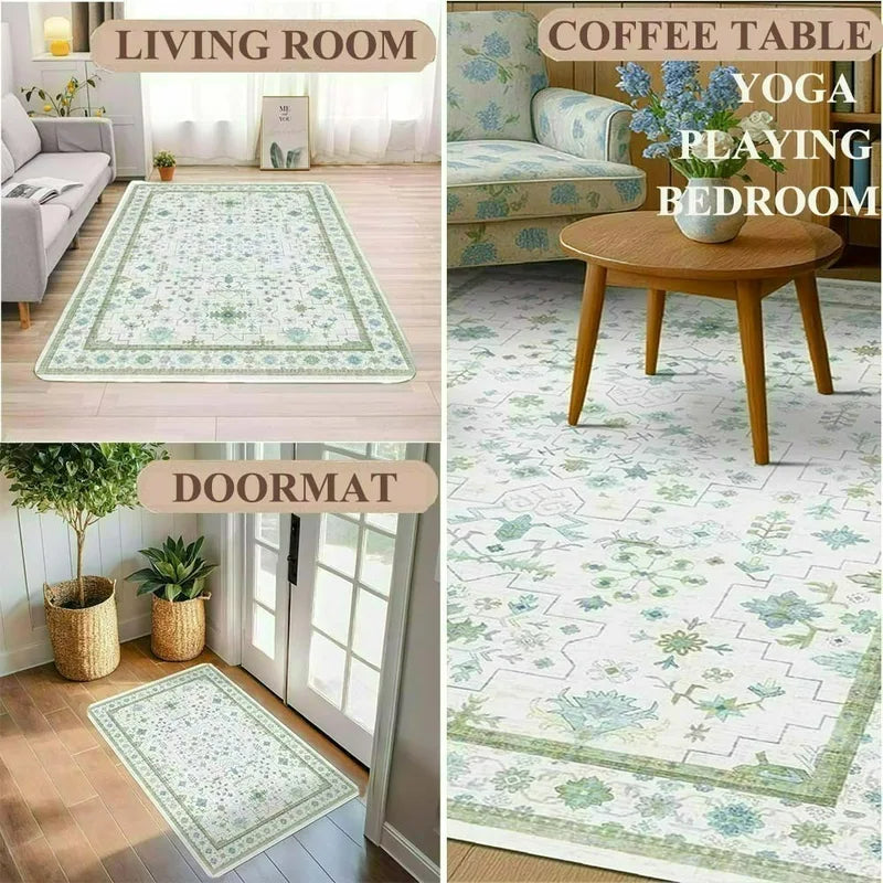 Retro Leopard Print Style Carpet for Living Room Bedroom Home Decor Floor Mat