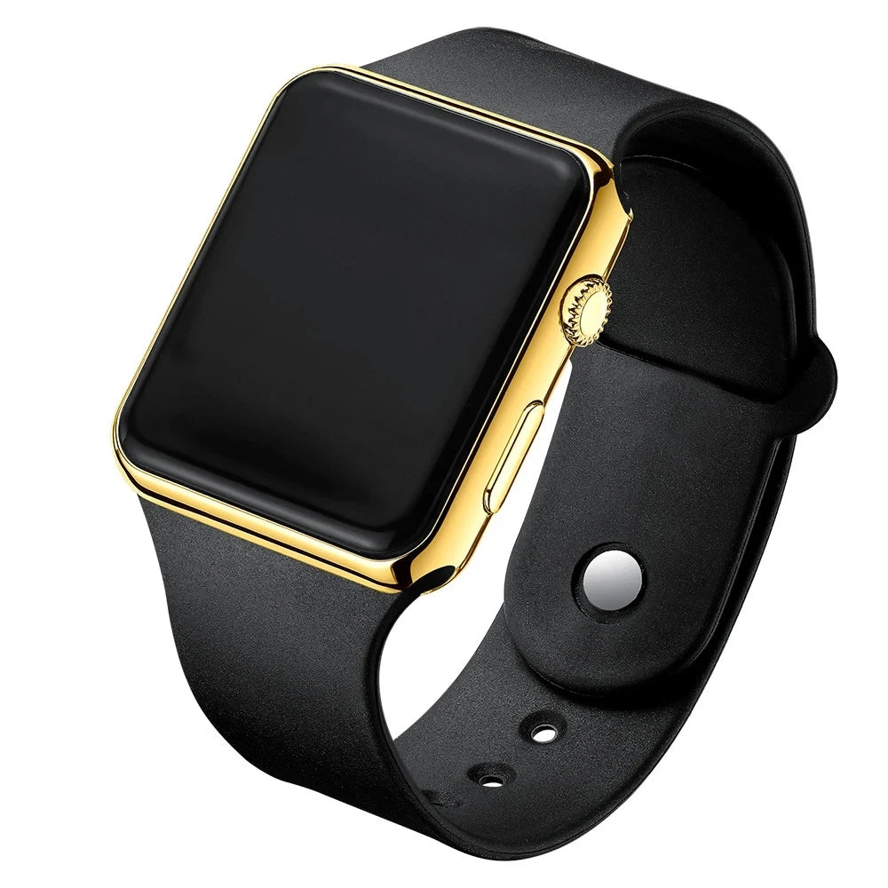 Digital LED Sport Watch for Men Women Waterproof Casual Silicone Band