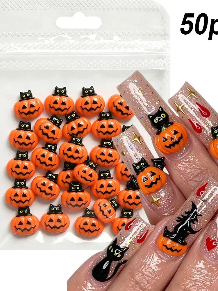 50Pcs 3D Animal Eye Beads Nail Charms Mixed Sizes for Manicure & Dolls
