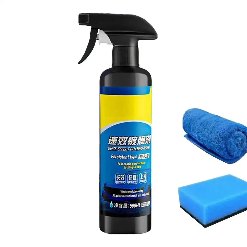 Car Scratch & Wax Coating Spray 500ml Waterless Polish & Glass Cleaner
