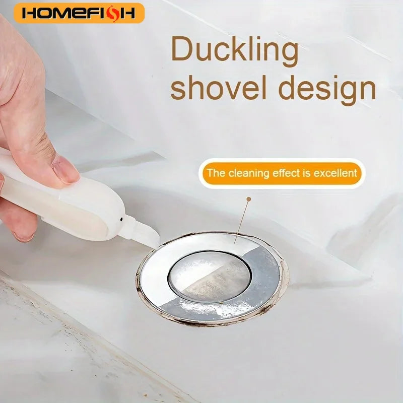 Dual-Head Bathroom Cleaning Clip with Drainage Hole - Cute Duck Design