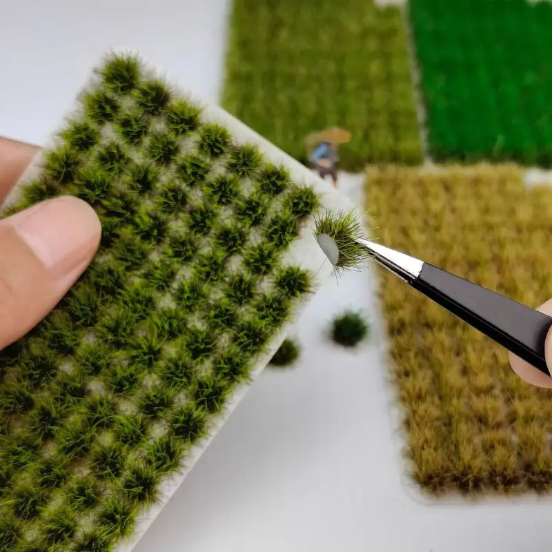 120pcs Multicolor Self-Adhesive Miniature Grass Tufts for Model Dioramas and Layouts