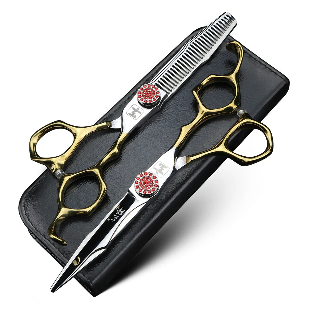 6-Inch Hair Cutting & Thinning Scissors - Professional Salon Hairdresser Shears