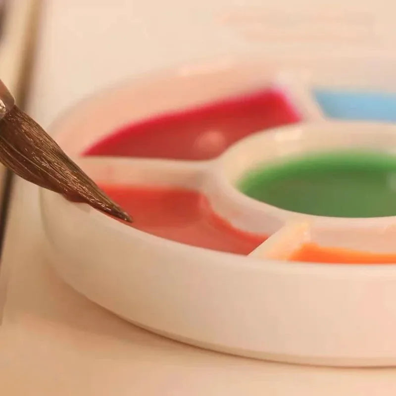 Ceramic Watercolor Palette with Multiple Colors - Durable Art & Painting Supplies