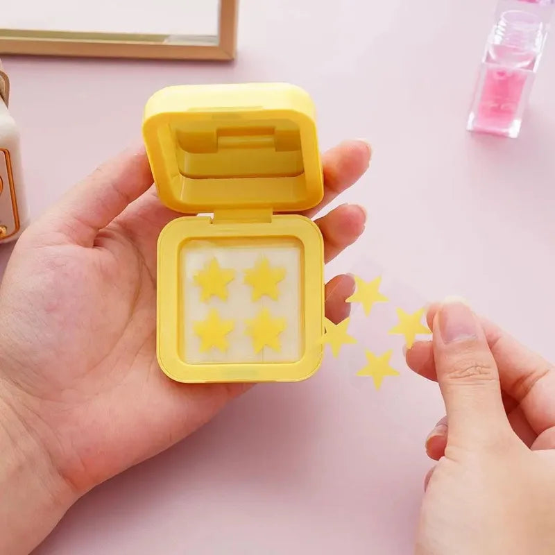 Yellow Acne Patch Fade Repair Stickers with Mirror Box - Invisible Conaler Tool