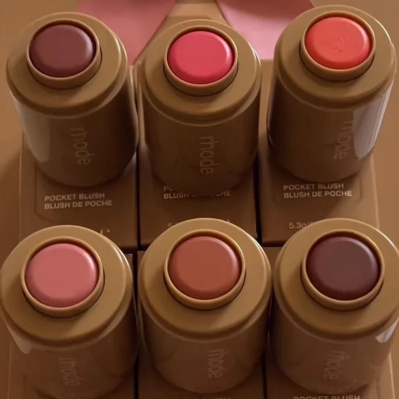 Lip & Cheek Makeup Set - Powder, Lip Gloss, Hydrating Stick, Natural Finish