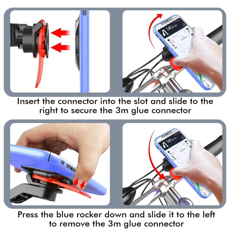 Bike Motorcycle Phone Holder Shock Absorber Vibration Damper Handlebar Mount