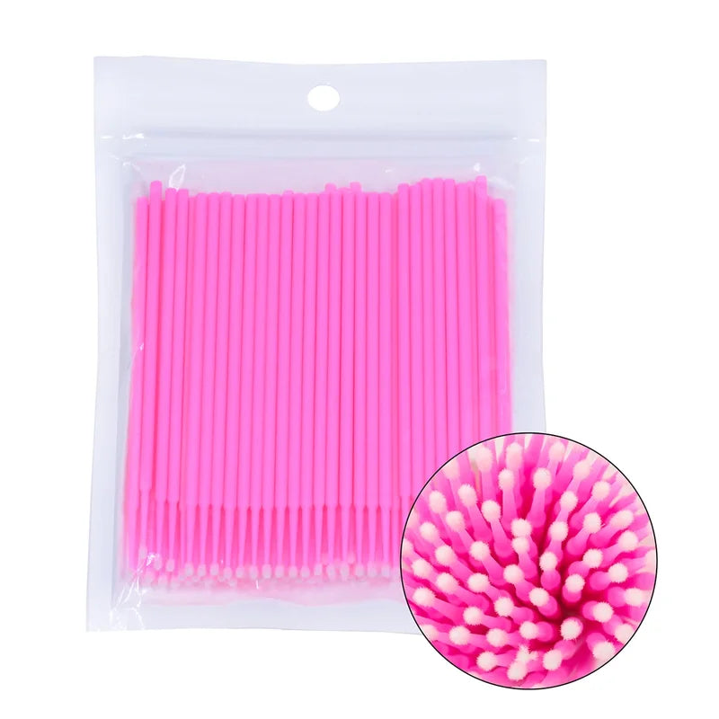 Disposable Eyelash Brush Set for Lash Extension and Makeup Application - 200 Pieces