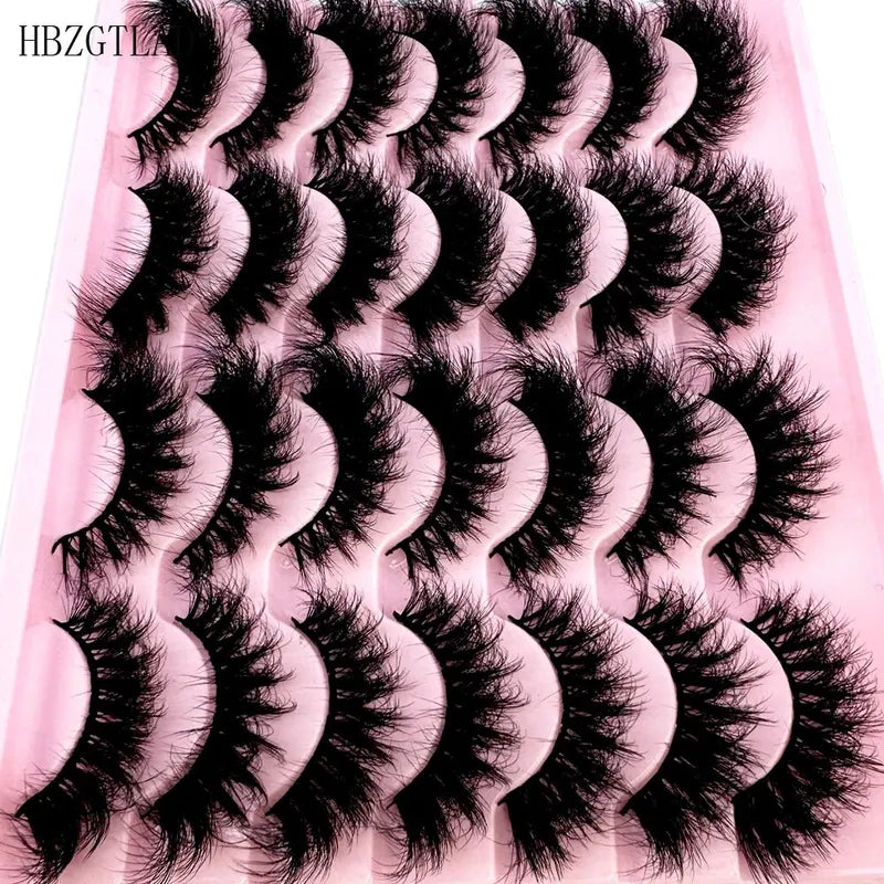 14 Pairs 3D Mink Eyelashes Thick Fluffy Natural False Lashes for Makeup