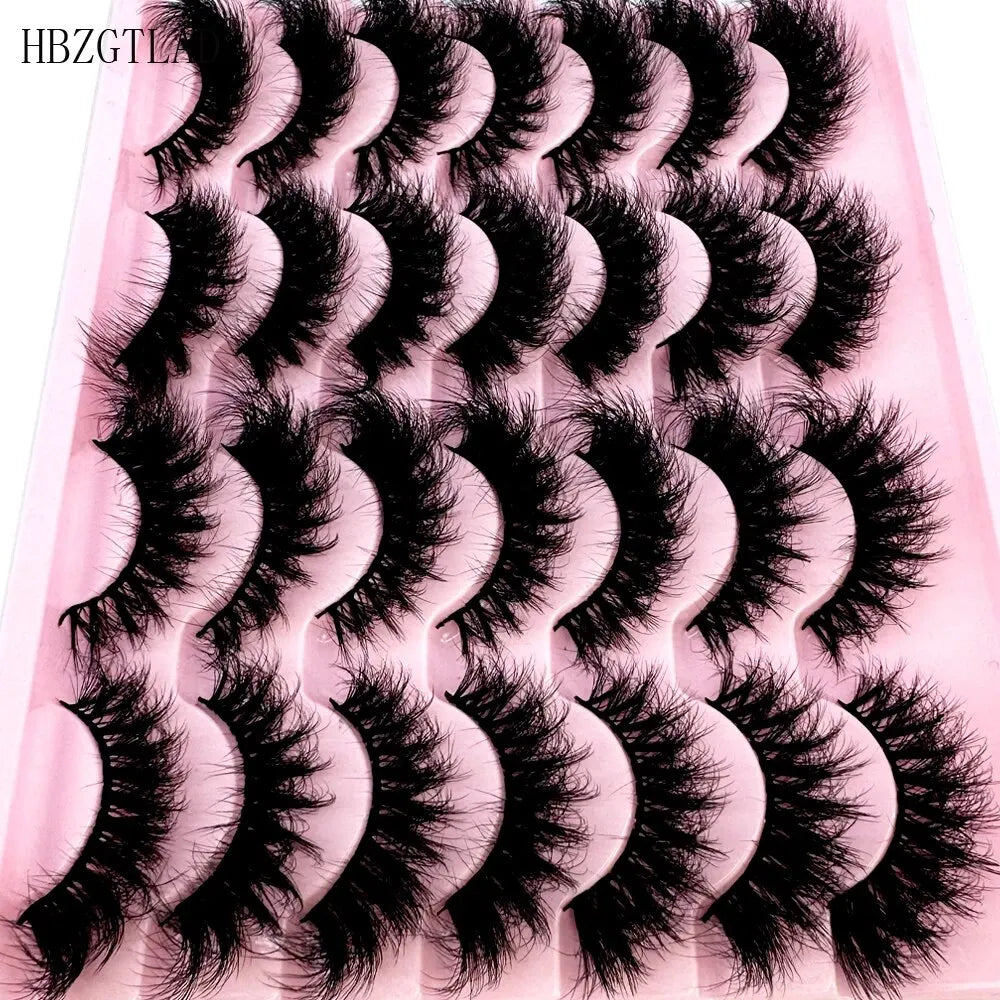 14 Pairs 3D Mink Eyelashes Thick Fluffy Natural False Lashes for Makeup