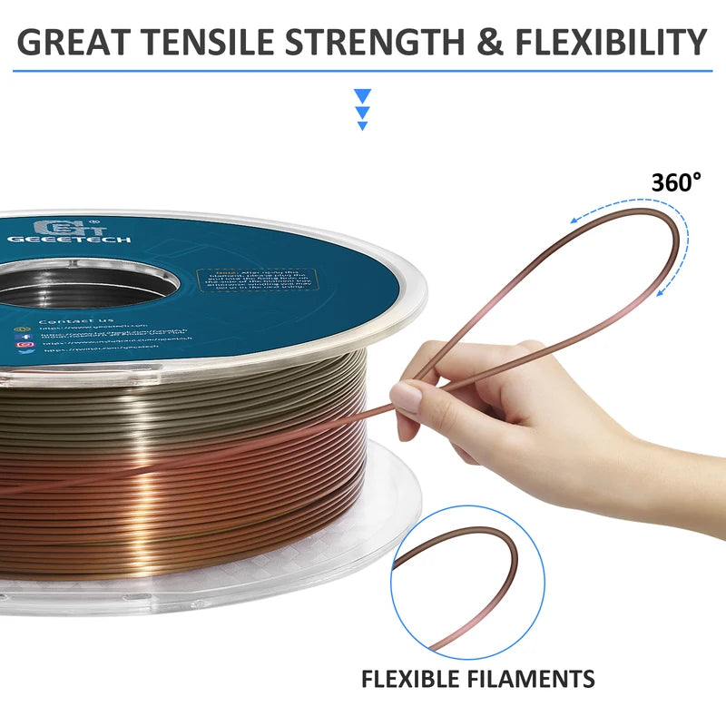 Silk PLA 3D Printer Filament 10kg Spool - Eco-Friendly, Biodegradable, 1.75mm