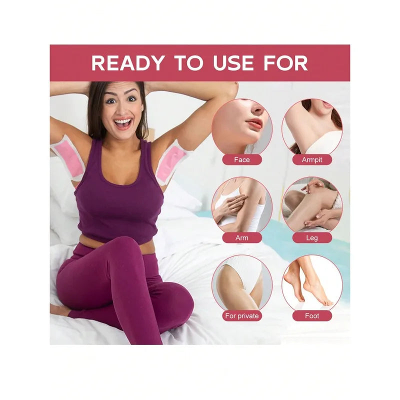 Professional Hair Removal Wax Strips & Soothe Oil Wipes - Summer Depilation Kit