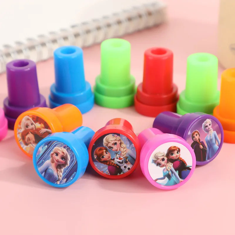 12pcs Disney Frozen Seal Stamps Party Favors Girls Anna Elsa Princess Birthday Gifts