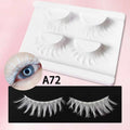 False Eyelashes 2 Pairs White Faux Mink Natural Look for Wedding & Cosplay