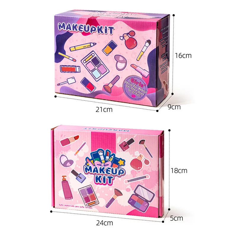 Kids Makeup Toy Set 11/21pcs Portable Washable Pretend Play Gift for Children