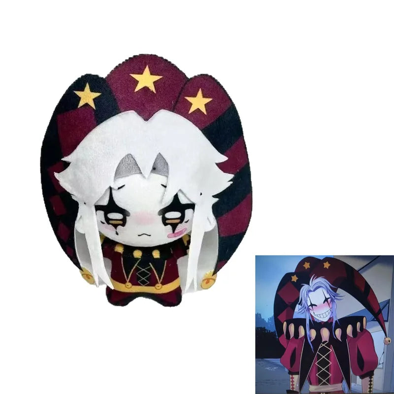 Cute Circus Pierrot Cosplay Plush Doll - Soft Cotton Stuffed Toy for Halloween & Carnival