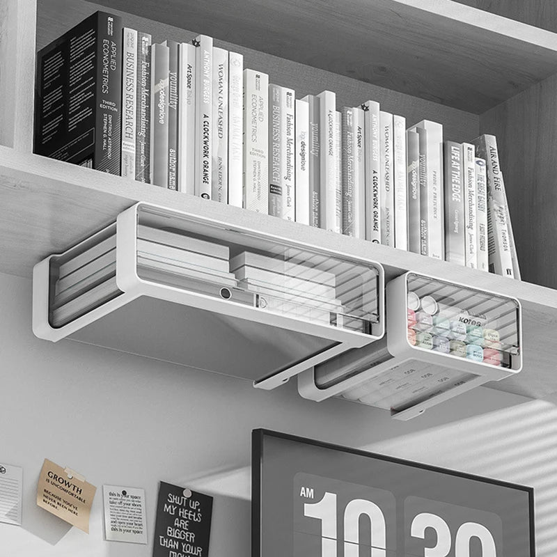 Hidden Drawer Storage Organizer Box for Desk Cabinet Office & Cosmetics