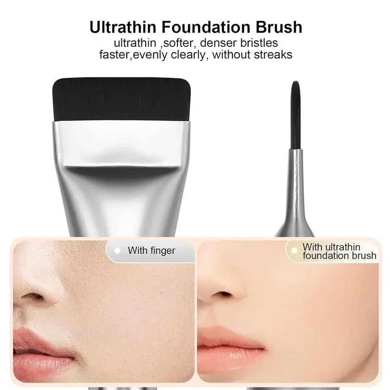Flat Foundation Brush Set - Korean Makeup Spatula for Liquid Face Makeup