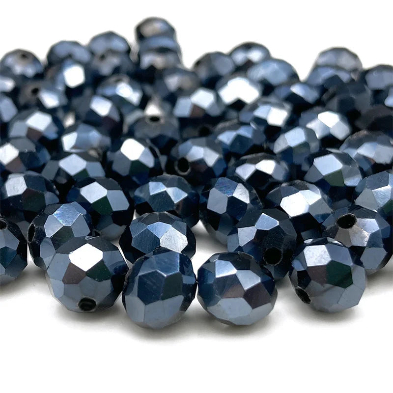 Faceted Crystal Beads for Jewelry Making - Loose Spacer Glass Beads 2-8mm Variety Pack
