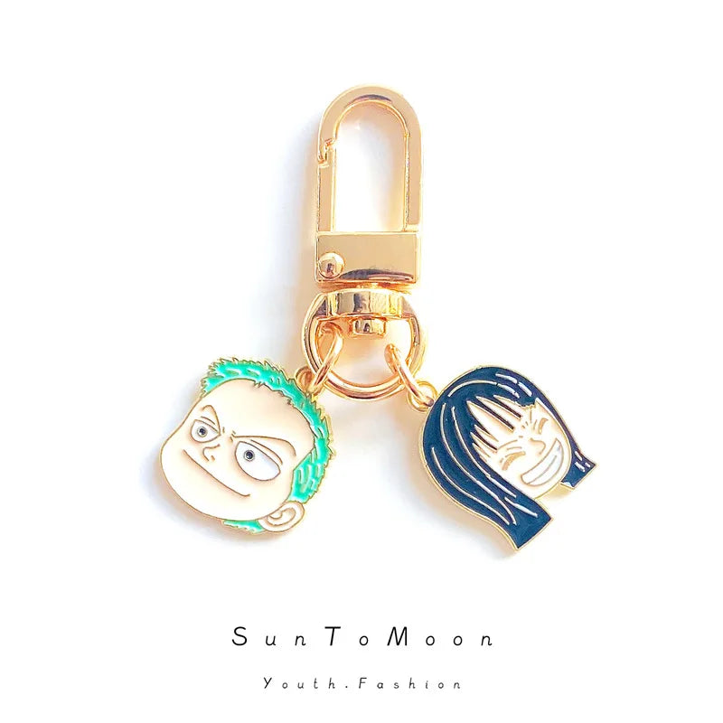 Anime Character Keychain Monkey D. Luffy Nami Bluetooth Headset Charm - Toy Jewelry Gift