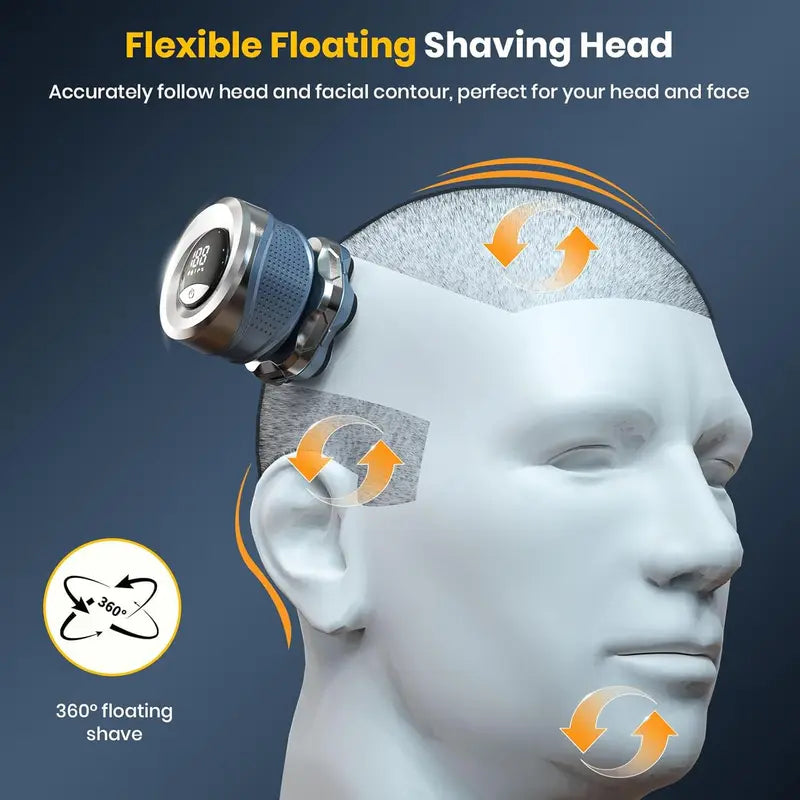 7D Magnetic Head Shaver for Bald Men Waterproof Electric Razor Wet Dry