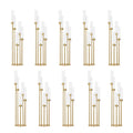 Gold 5-Arm Floor Candle Holders Set with Acrylic Shades for Weddings & Events