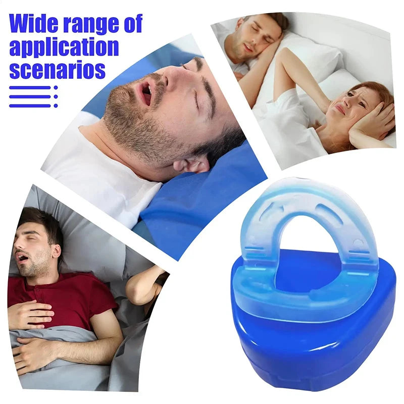 Anti Snoring Mouthpiece Dental Device Double Layer Teeth Grinding Tongue Biting Sleep Aid