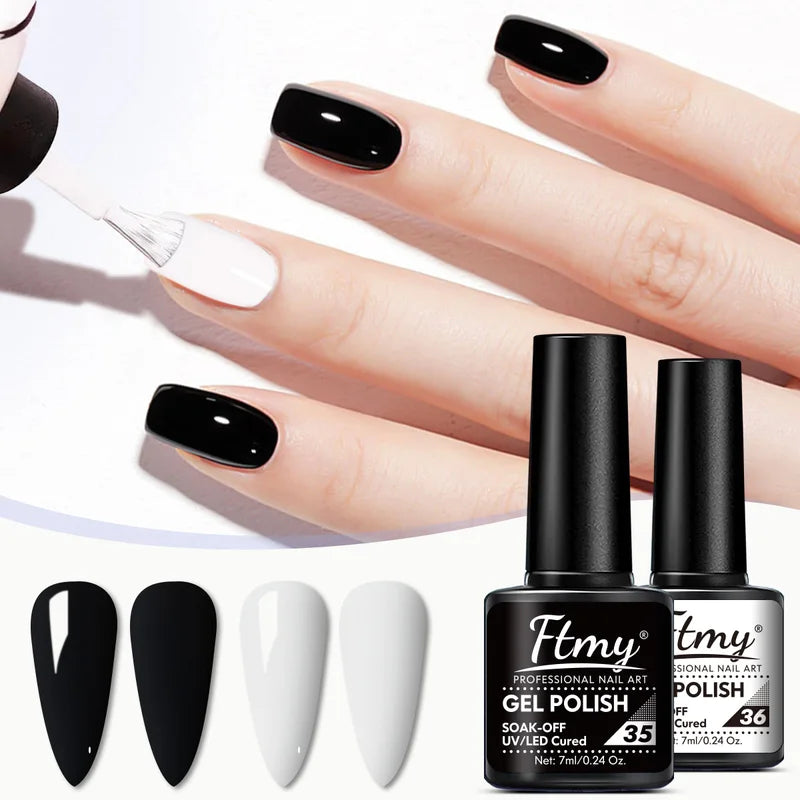 Gel Nail Polish Set 2-Pack Long-Lasting UV/LED Soak Off Manicure