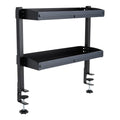 Clamp-On 2-Tier Desk Shelf Organizer with Adjustable Storage Tray