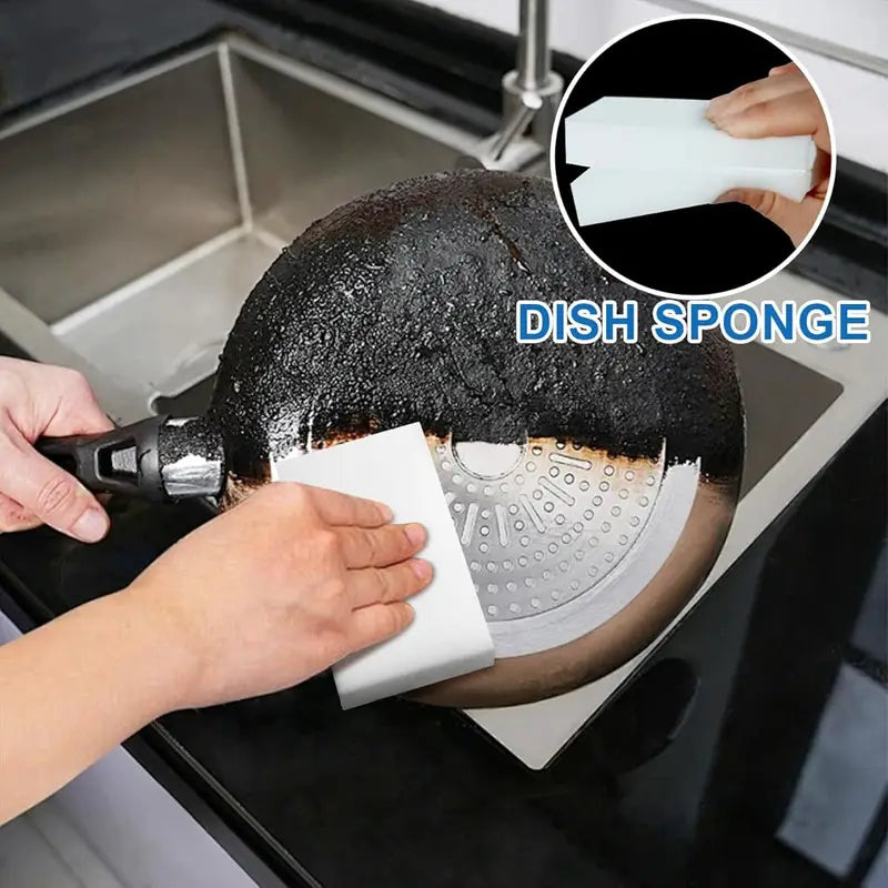 20Pcs Melamine Sponge Cleaning Erasers for Kitchen & Household Use