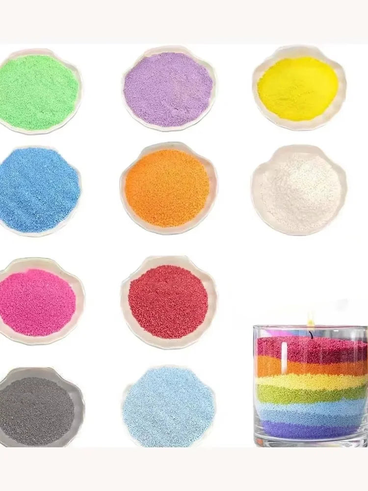 Colorful Sand Wax Candle Making Kit - 10 Colors DIY Art & Aromatherapy Set