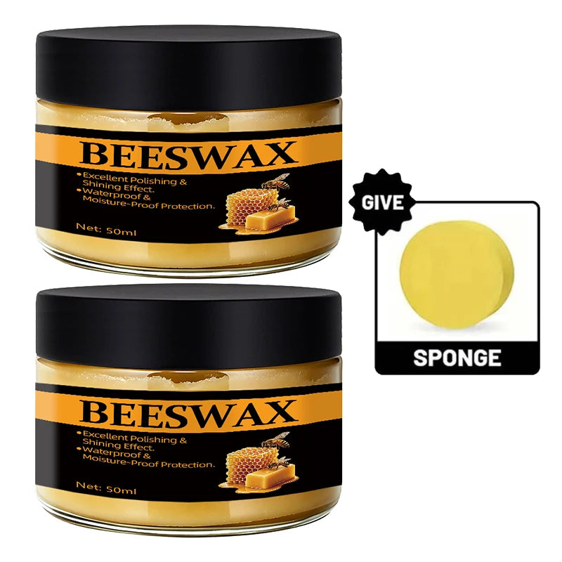 Wood Care Beeswax Solid Furniture Polish with Natural Scent - Waterproof & Restores Wooden Surfaces