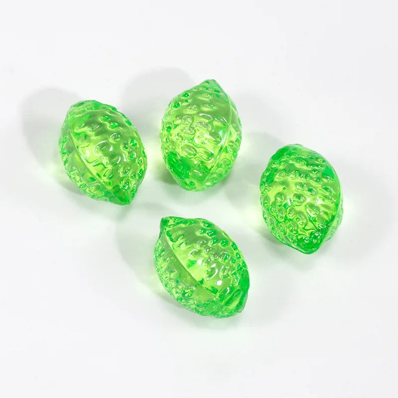 20pcs 9x14mm Acrylic Lemon Beads for Jewelry Making Charms DIY Accessories