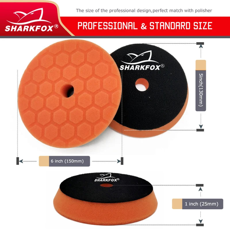 Car Polishing Pad Sponge Buffing Wheel for Waxing and Scratch Removal – 5/6 Inch Buffer Accessory