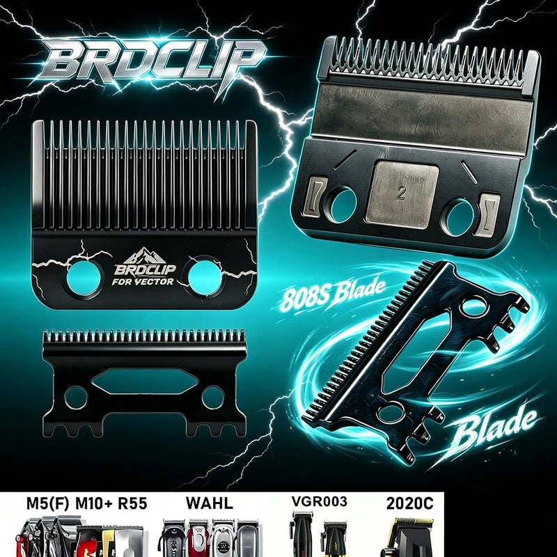 Professional Hair Clipper Replacement Blade with Long Moving Teeth - Universal Fit