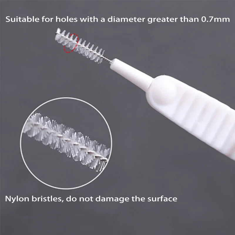 Shower Head Cleaning Brush Nylon Micro Spiral Brush for Crevices and Holes