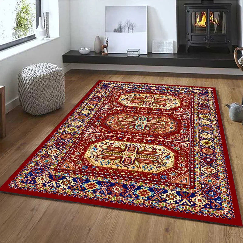 Vintage Persian Moroccan Carpet Mat for Living Room and Bedroom