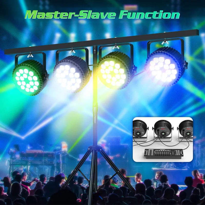 LED Party Stage Light 200W DMX512 RGBW Wash Light Effect for DJ Disco Wedding