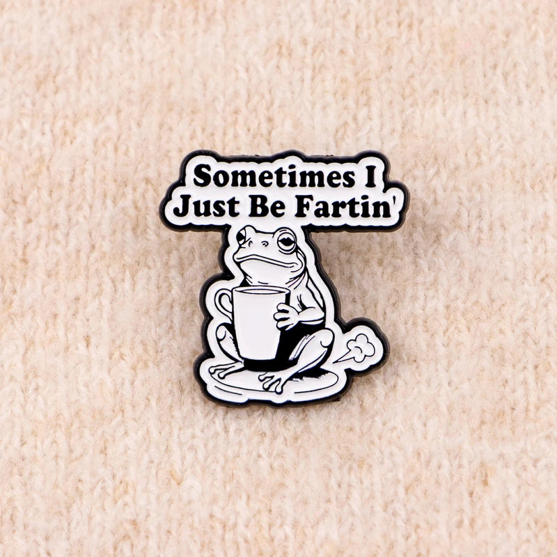 Funny Frog Enamel Pin Lapel Badge for Bags & Clothing - Gift Idea
