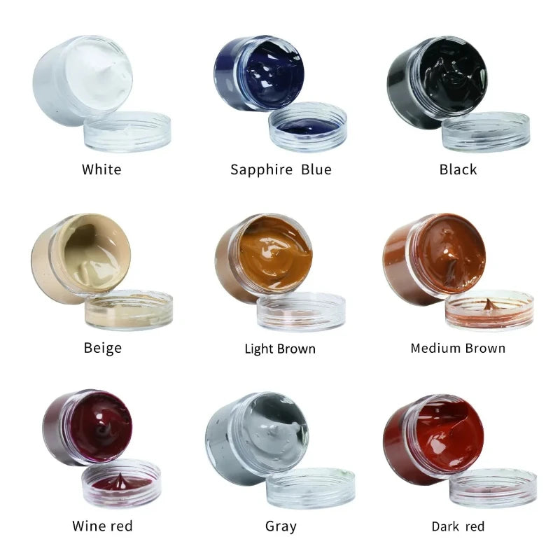 Leather Paint Set 30ml for Shoe Sofa Bag Clothing Repair & Restoration