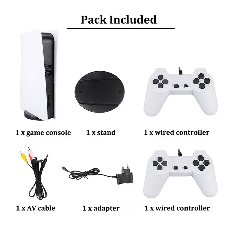 Retro Handheld TV Game Console with 300 Classic Games & Dual Controllers
