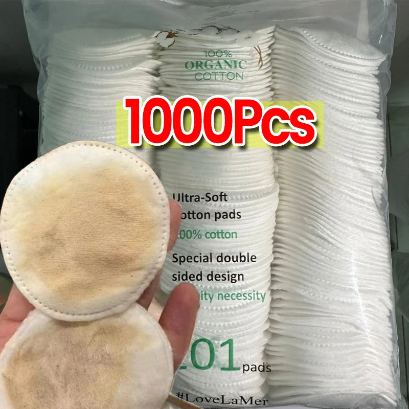 Round Makeup Remover Cotton Pads - 100 Pieces