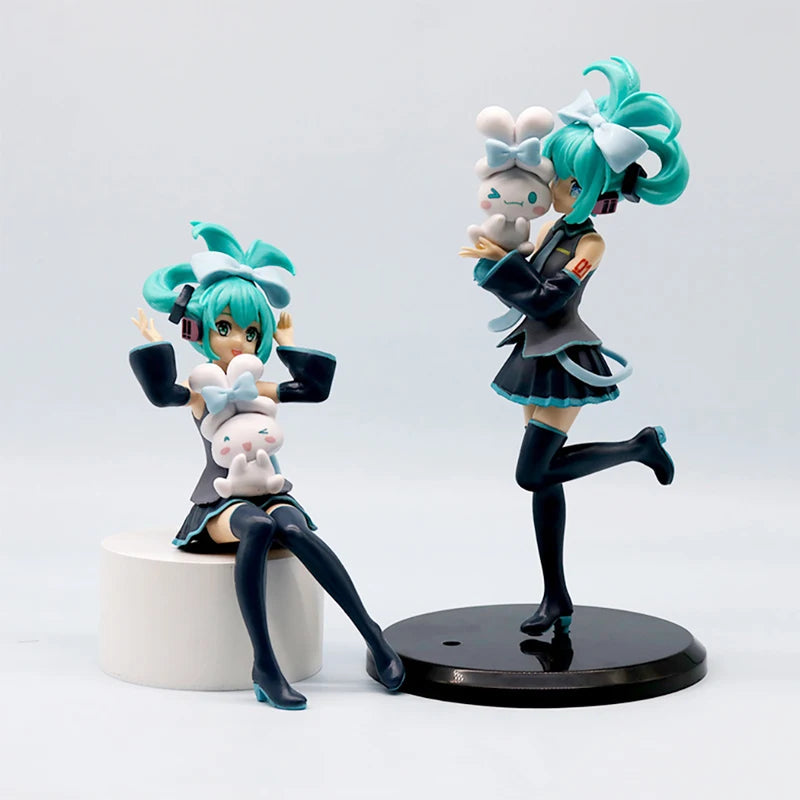 Anime Girl Action Figure with Kawaii Hatsune Miku Style Collectible PVC Doll - Multiple Colors