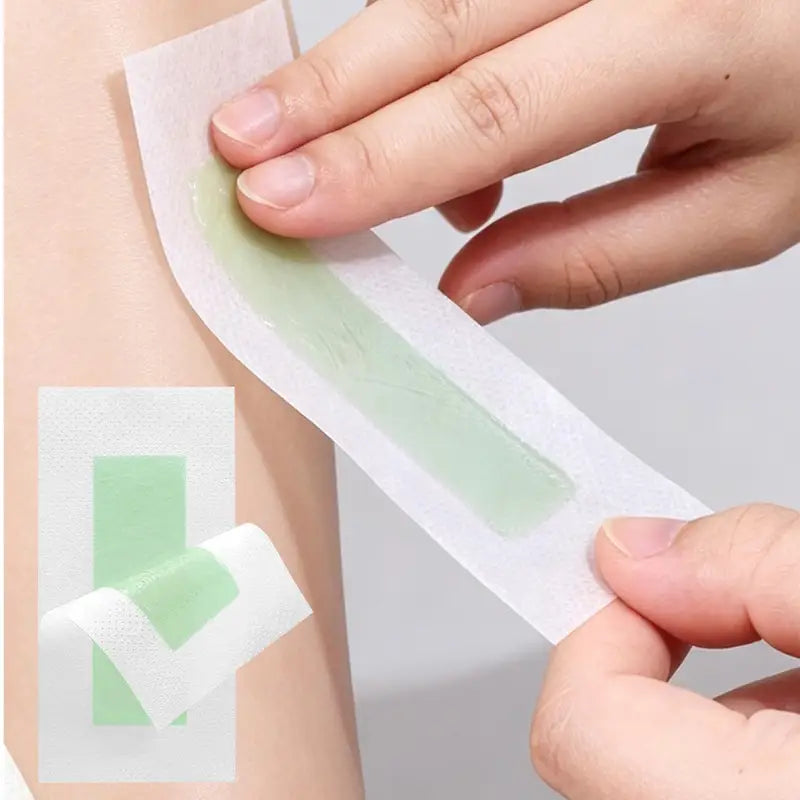 Facial Hair Removal Wax Strips - Painless Depilatory Sheets for Face & Body